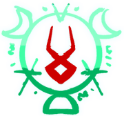 stylized hecate triple moon glyph ripped from hades 2